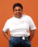 Pretty At Any Size Tee with Rose Gold Letters Signature Tee