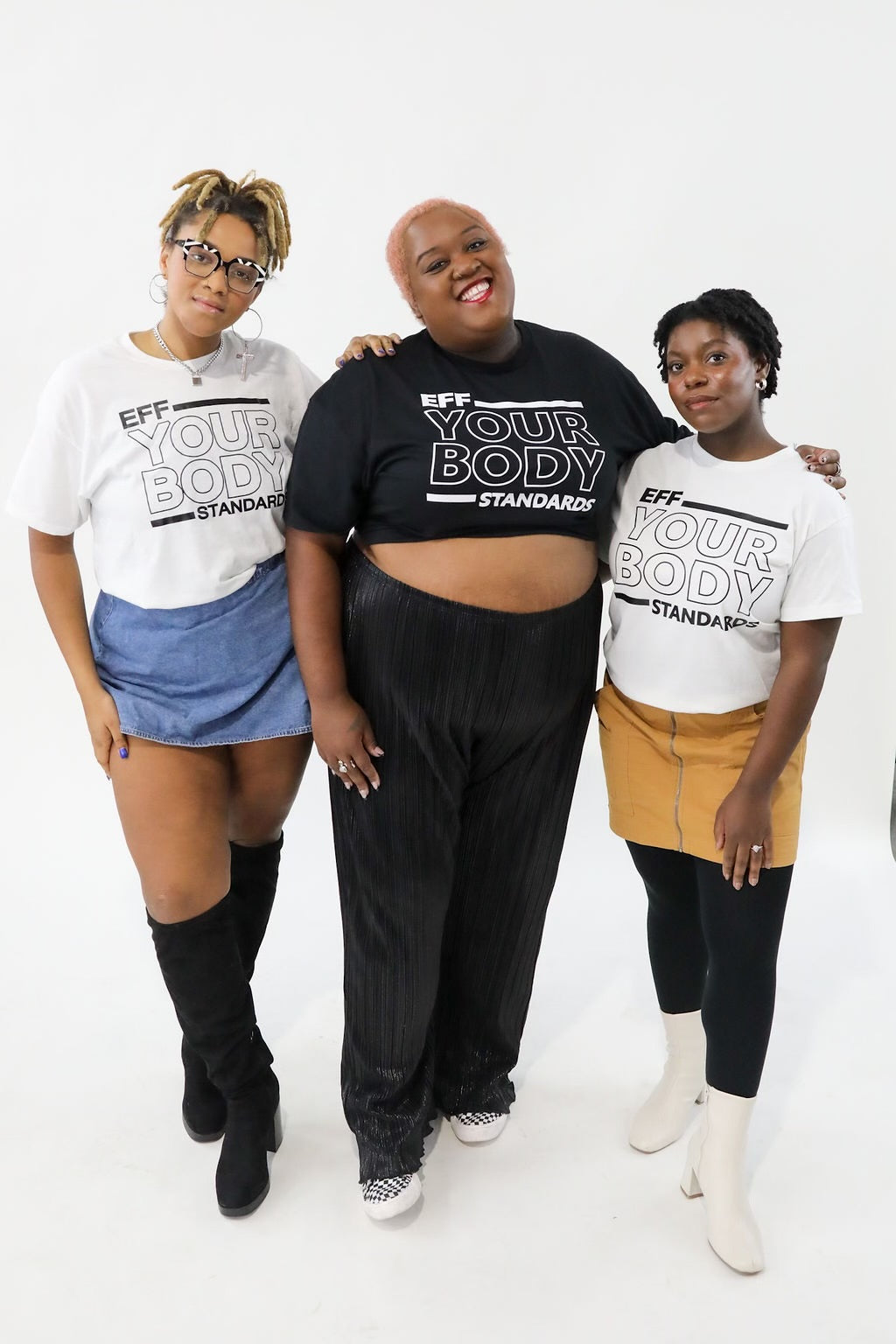 Eff Your Body Standards Tee- White Shirt with Black Letters