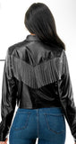 Renegrade Leather Jacket with silver tassles