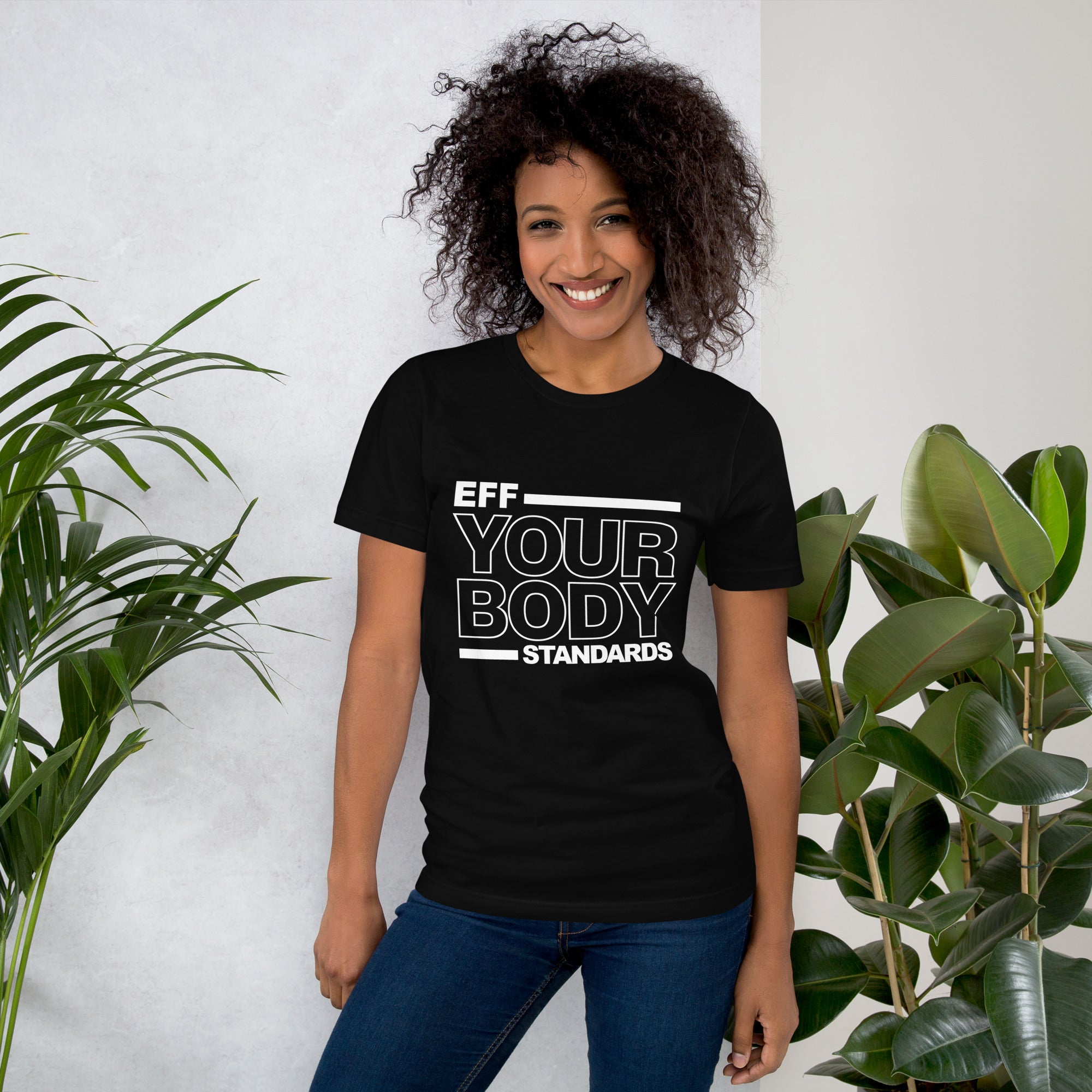 Eff Your Body Standards Tshirt-Black with white letters